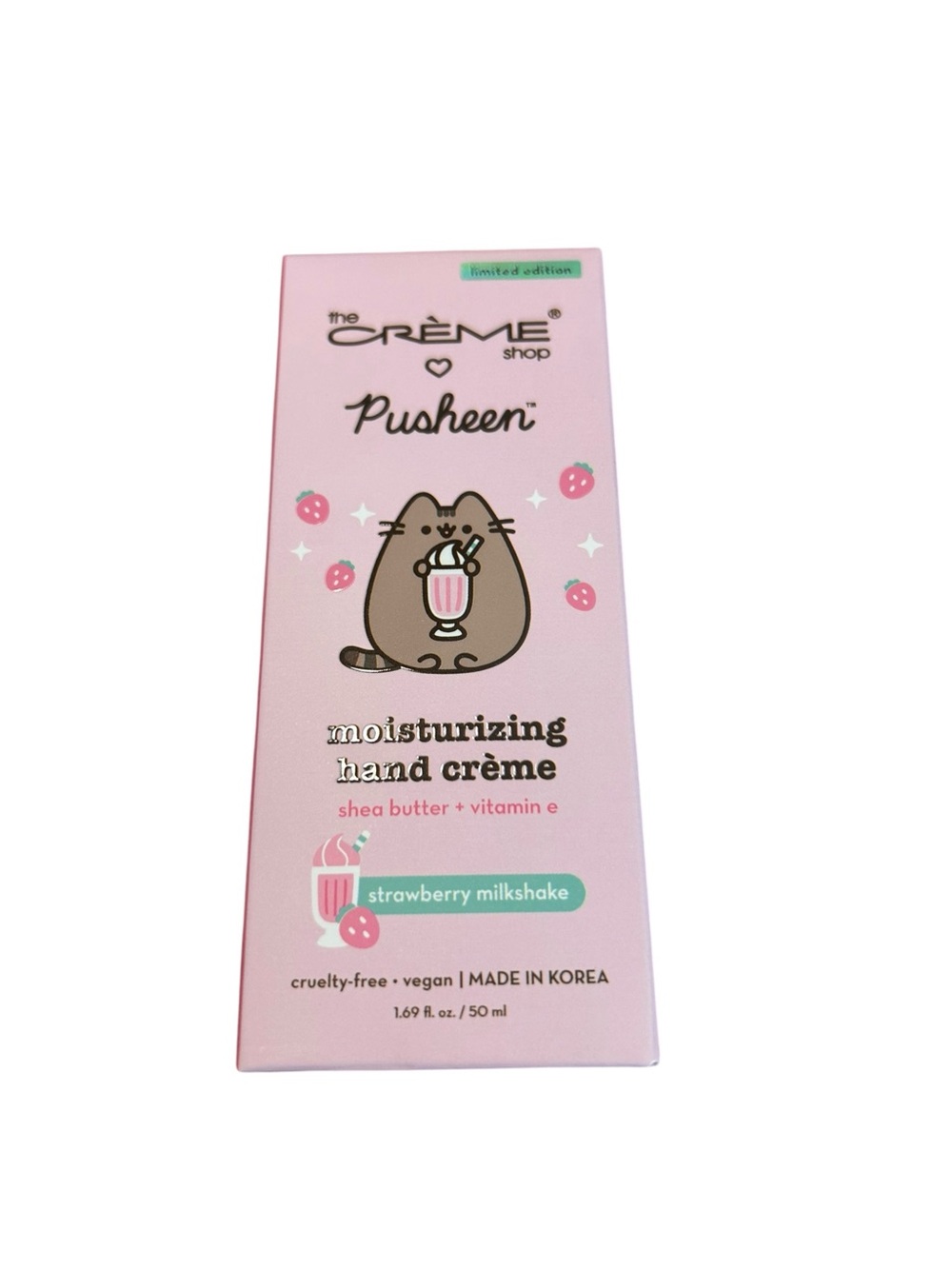 The Crème Shop Pusheen Moisturizing Hand Crème - Pink (Strawberry Milkshake)